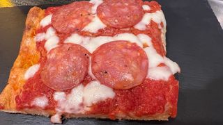 Pizza Diavola mozzarella pomodoro salamino piccante (15 X 15 Cm.)