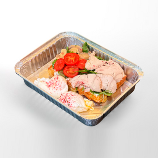 Vafe de Cartofi cu Ouă Poșate și Pastrami de Curcan