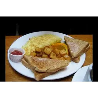 Spanish Omelette (Two Eggs) with Toasts