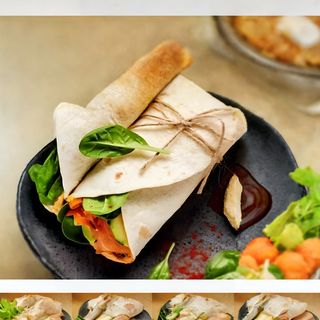 Тортила с пил.месо ,картофи и Кока кола