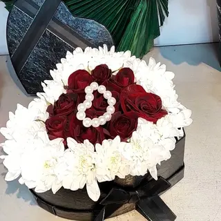 Heart white and red 