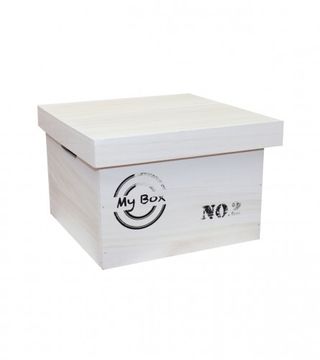 (165804) Kutija drvena srednja 27cm bijela 01190058