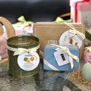 Mandorini cioccolato di Modica latta azzurra