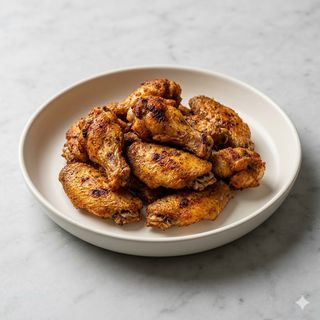 Alette di pollo fritte con patatine