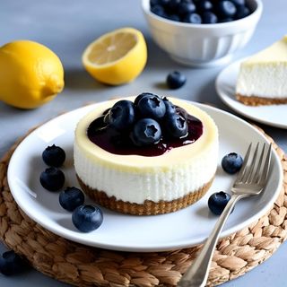 Cheesecake con limone e mirtilli