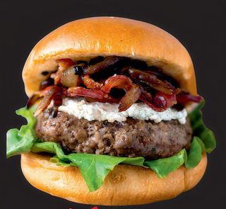 Burger goat cheese