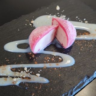 Tarta de queso con frambuesa