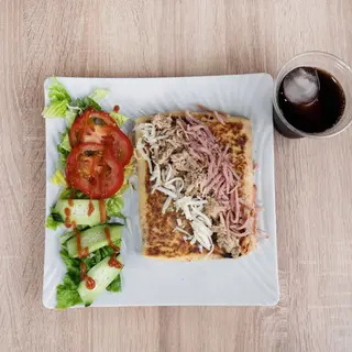 crêpe poulet dinde fumée