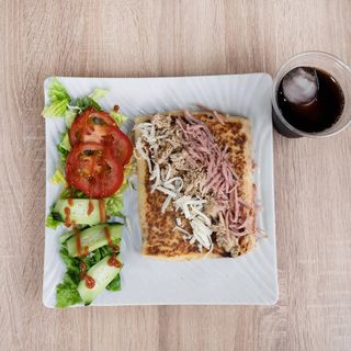 crêpe poulet dinde fumée