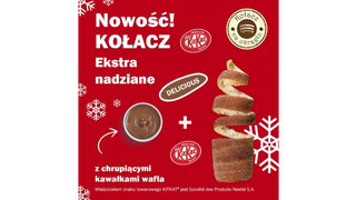 Kołacz z kremem Kitkat