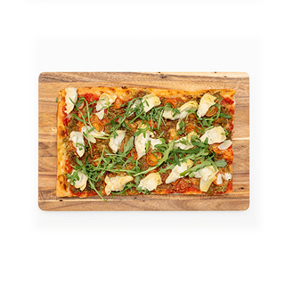 Pizza vegana pesto (20x30 cm.)