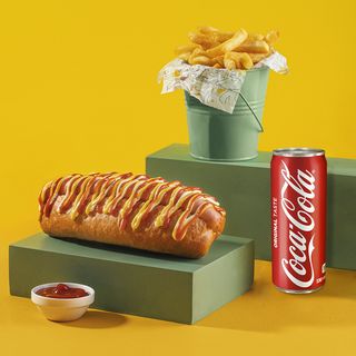 კომბო ჰოთ- დოგი ბავარიული სარდელით