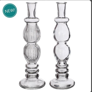 2 Candelabros de cristal 28cm