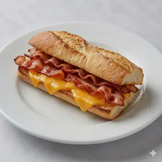 Baguette De Bacon Y Queso