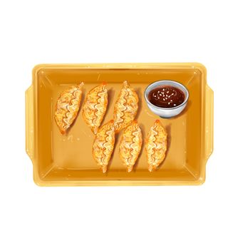 Ravioli alla Piastra Coreani Con Verdure e Tofu - 6 Pezzi