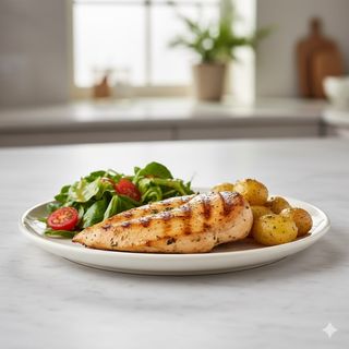 Petto di pollo con verdure miste