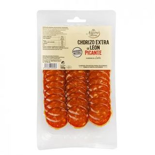Chorizo De Leon Picante Loncheado De Nuestra Tierra 100 Gr.