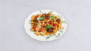Pasta alla Bolognesse e melanzane