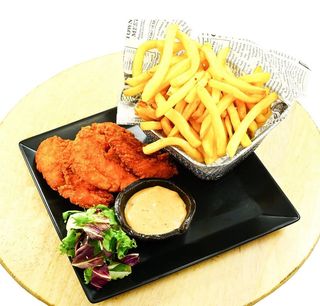 Meniu pui crispy+cartofi+ketchup