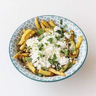 Garlic Chips And Feta Cheese