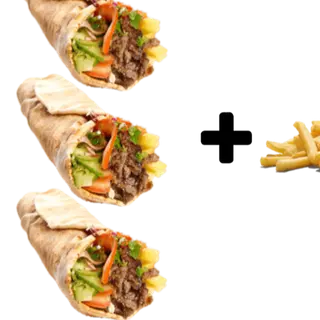 3 durum, 3 refrescos lata