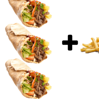 3 durum, 3 refrescos lata