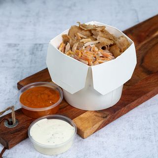 Kebab Box Samo Mięso z frytkami