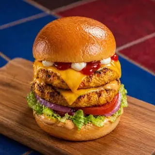 Hamburguesa Doble De Pollo