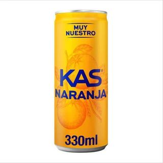 KAS Naranja Zero Refresco con gas sabor Naranja sin Azúcar Lata 330ml