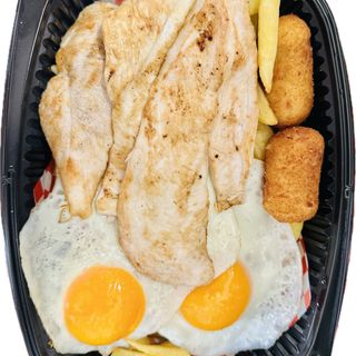 Huevos, Patatas, Pechuga y Croquetas