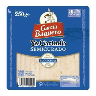 Queso Semicurado Mezcla Ya Cortado García Baquero Cuña 1/8, 250 G