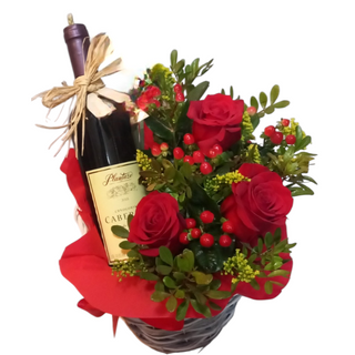 Kraljevske ruze sa vinom u boxu