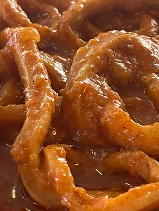 Tapa Bacalao Frito con Tomate