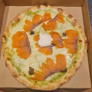 Pizza De Espinacas Y Salmón