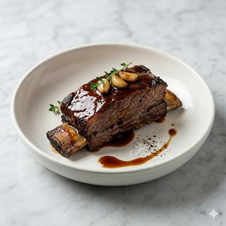 Costilla De Ternera Con Salsa Demi-Glace