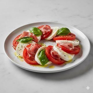 Caprese con crudo