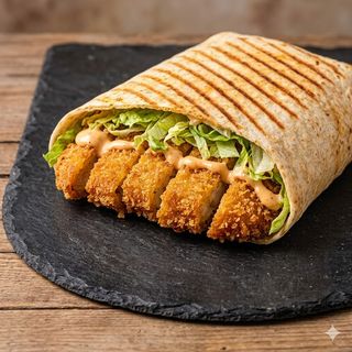 French tacos con cotoletta di verdure