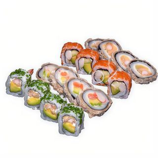 Assortiment E (16 pcs) + Boisson