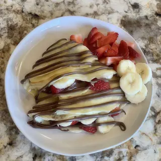 Crepes con Nutella, banana e fragola