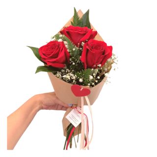 Bouquet de Rosas Vermelhas (3 unidades)
