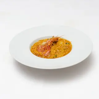 Arroz Caldoso con Rape y Langostinos