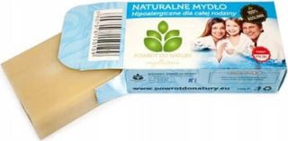 Mydło prawdziwe szare hipoalergiczne dla całej rodziny 100% roślinne 100g Mydlarnia Powrót do natury