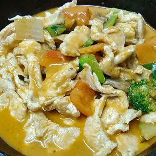 163-Pollo con Thai curry amarillo y leche de coco