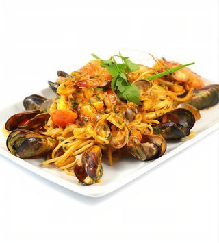 Pâtes Aux Crabes Et Fruits De Mer