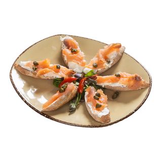 Брускета със съомга