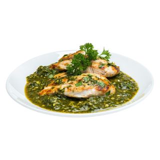50. Sag chicken,Pollo Con Salsa De Espinacas