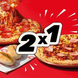 2X1 - 1 Pizza Média + 2 Pães de alho Simples