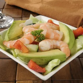 Assiette d'avocat / crevettes