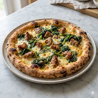 Pizza Salchicha Y Friarielli (32 Cm.)