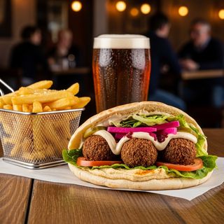 Menù panino falafel con birra